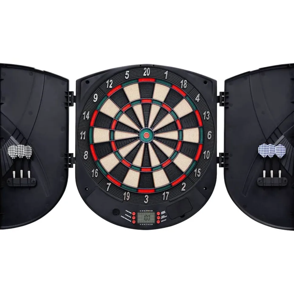 vidaXL Dartbord elektrisch met darts polypropeen zwart