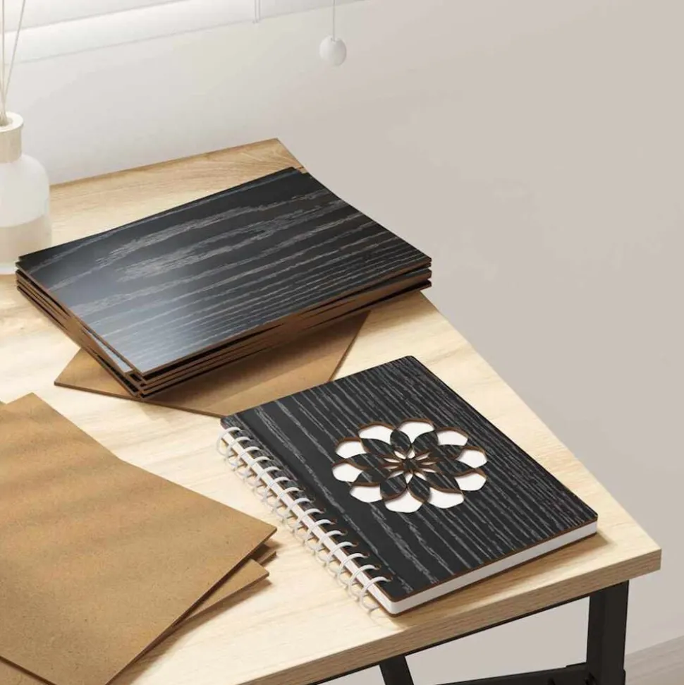 vidaXL Decorpanelen 12 pcs Zwart Eiken 21 x 30 x 0,27 cm Bewerkt hout