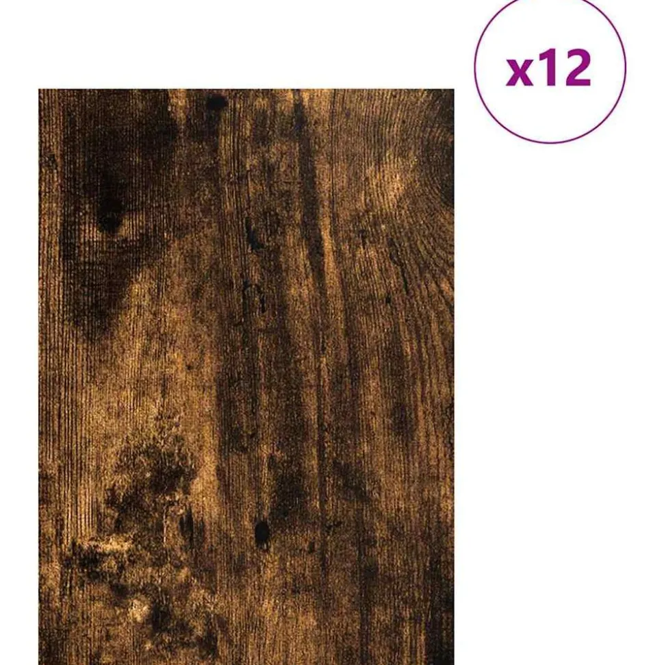 vidaXL Decorpanelen 12 pcs Gerookt eiken 30 x 42 x 0.27 cm
