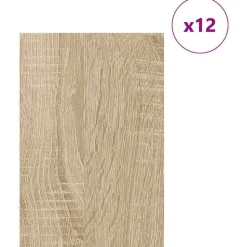 vidaXL Decorpanelen 12 pcs Sonoma Eiken 40 x 60 x 0.27 cm Bewerkt hout