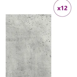 vidaXL Decorpanelen 12 pcs Beton Grijs 15 x 21 x 0.27 cm Bewerkt hout