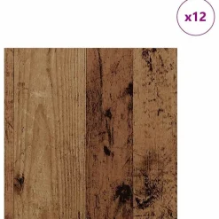 vidaXL Decorpanelen 12 pcs Oudhout 30 x 30 x 0,27 cm Bewerkt hout