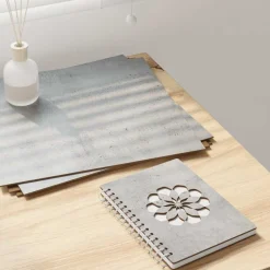 vidaXL Decorpanelen 12 pcs Beton Grijs 30 x 30 x 0,27 cm Bewerkt hout