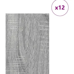 vidaXL Decorpanelen 12 pcs Grijs Sonoma 21 x 30 x 0,27 cm Bewerkt hout