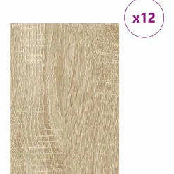 vidaXL Decorpanelen 12 pcs Sonoma Eiken 30 x 42 x 0.27 cm Bewerkt hout