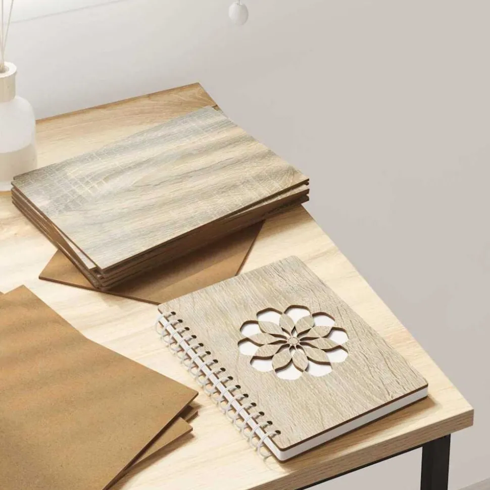 vidaXL Decorpanelen 12 pcs Sonoma Eiken 15 x 21 x 0.27 cm Bewerkt hout