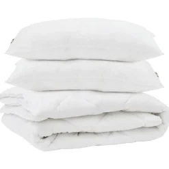 vidaXL Dekbed met kussen 3 pcs Wit Microfibre