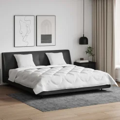 vidaXL Dekbed met kussen 3 pcs Wit Microfibre