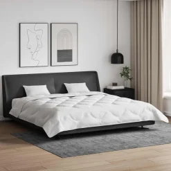 vidaXL Dekbed met kussen 3 pcs Wit Microfibre