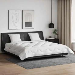 vidaXL Dekbed met kussen 3 pcs Wit Microfibre