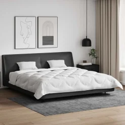 vidaXL Dekbed met kussen 3 pcs Wit Microfibre