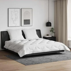 vidaXL Dekbed met kussen 3 pcs Wit Microfibre