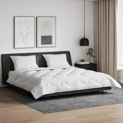 vidaXL Dekbed met kussen 3 pcs Wit Microfibre