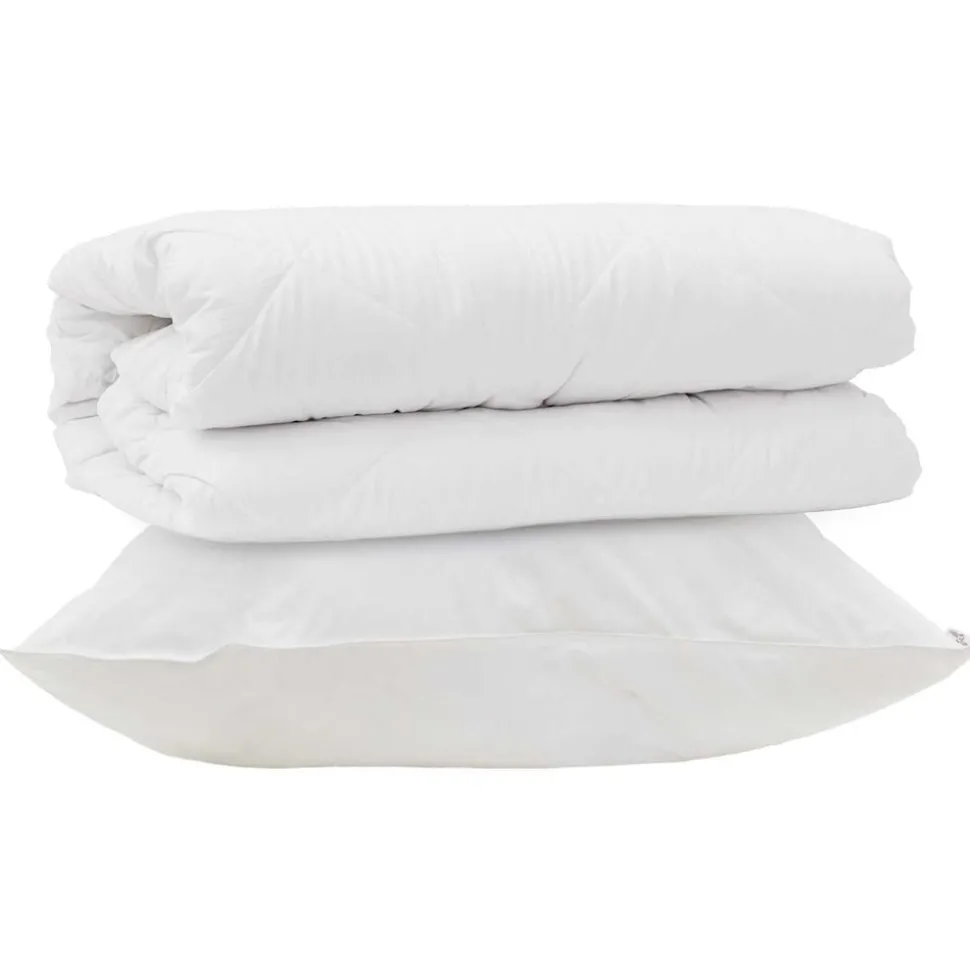 vidaXL Dekbed Set met kussen 2 pcs Wit Microfibre