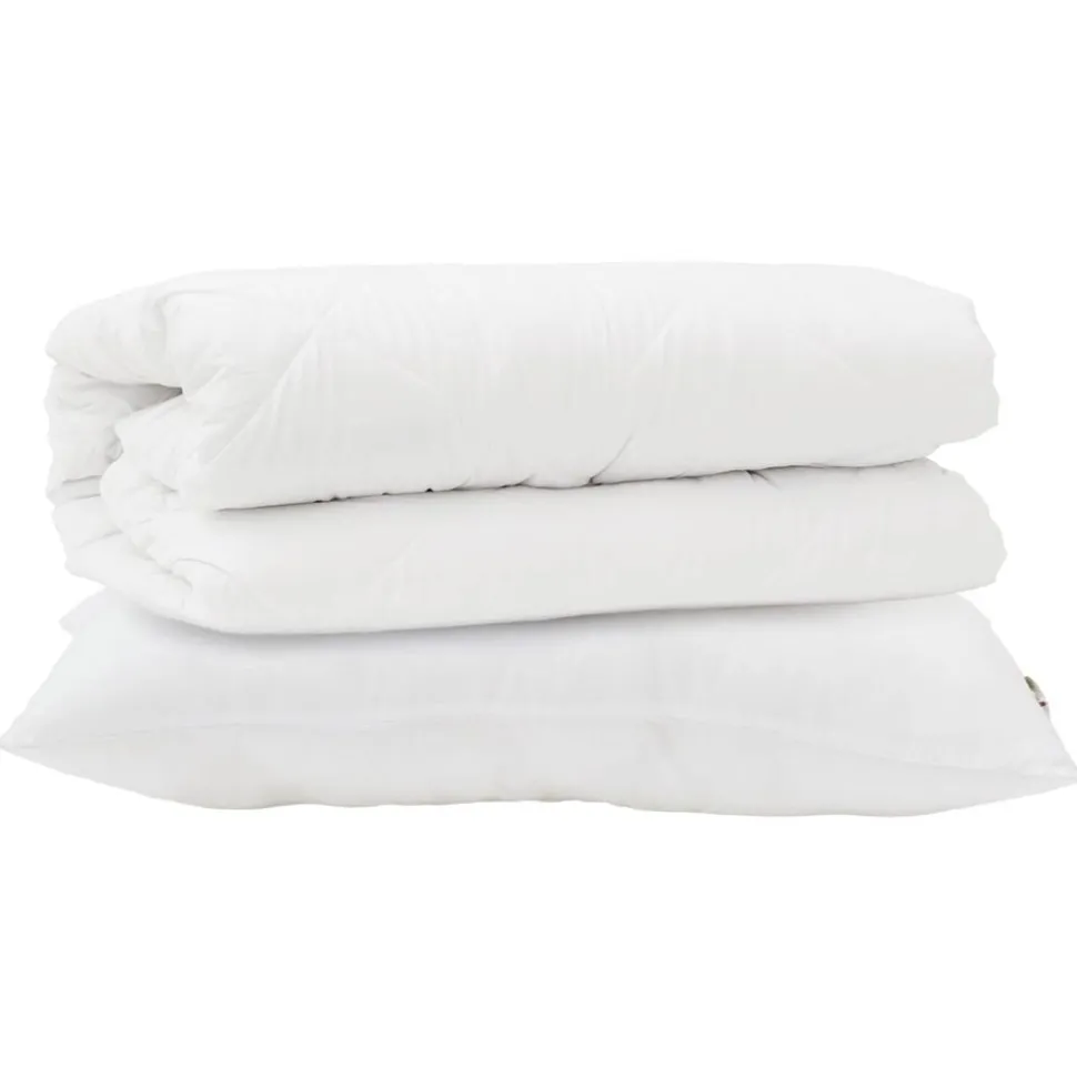 vidaXL Dekbed Set met kussen 2 pcs Wit Microfibre