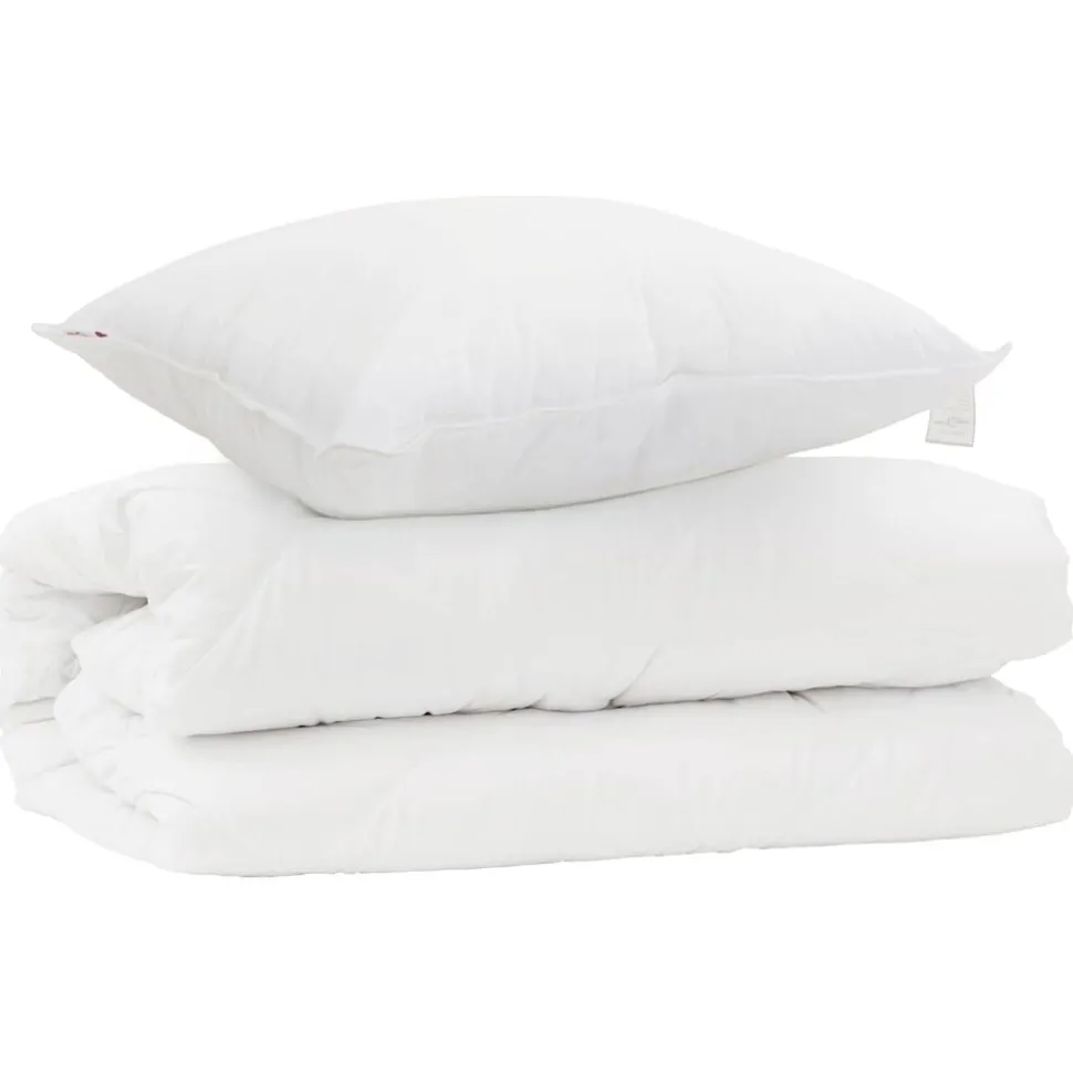 vidaXL Dekbed Set met kussen 2 pcs Wit Microfibre