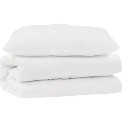 vidaXL Dekbed Set met kussen 2 pcs Wit Microfibre