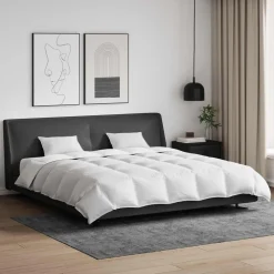 vidaXL Dekbed Set met kussen 3 pcs Wit Donsveertjes