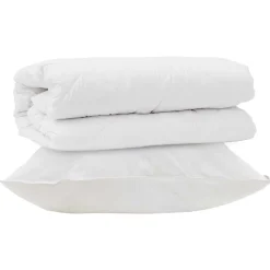 vidaXL Dekbed Set met kussen 2 pcs Wit Microfibre