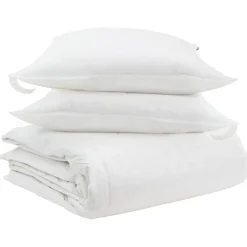 vidaXL Dekbed Set met kussen 3 pcs Wit Donsveertjes