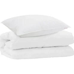 vidaXL Dekbed Set met kussen 2 pcs Wit Microfibre