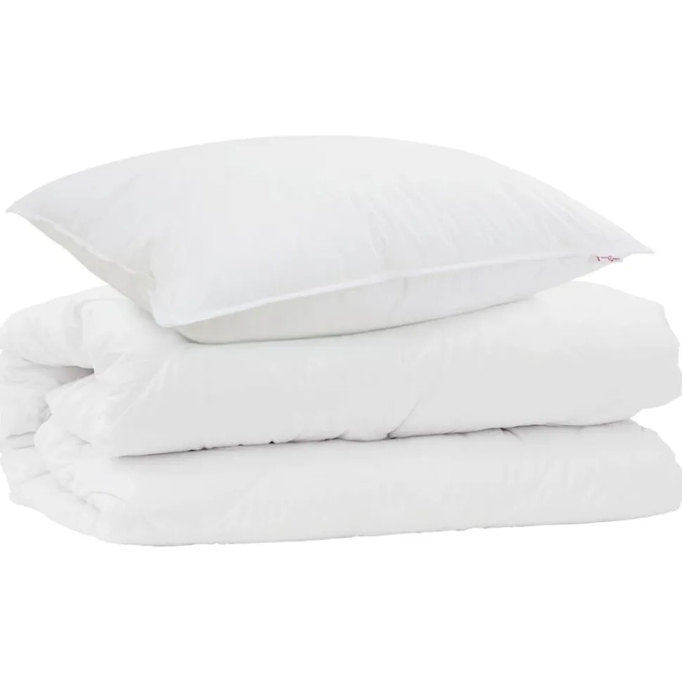 vidaXL Dekbed Set met kussen 2 pcs Wit Microfibre