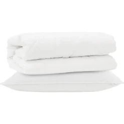 vidaXL Dekbed Set met kussen 2 pcs Wit Microfibre