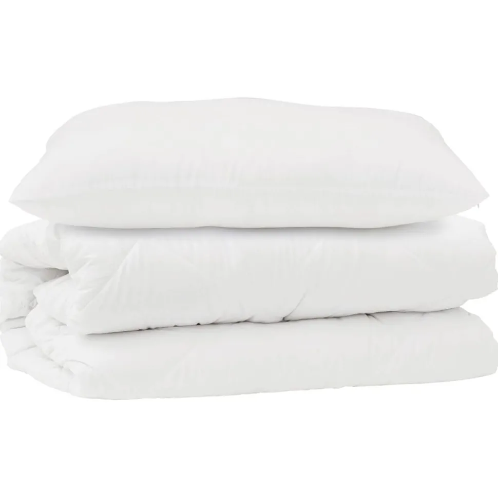 vidaXL Dekbed Set met kussen 2 pcs Wit Microfibre