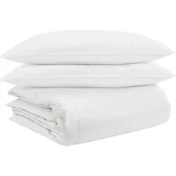 vidaXL Dekbed Set met kussen 3 pcs Wit Donsveertjes