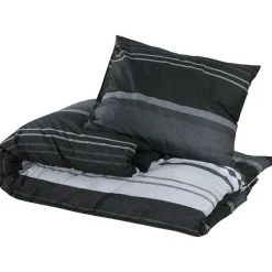 vidaXL Dekbedovertrekset 140x200 cm katoen zwart en wit