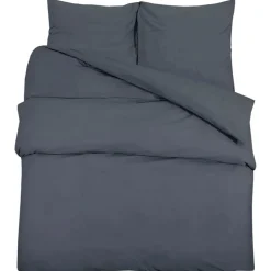 vidaXL Dekbedovertrekset lichtgewicht 140x200 cm microvezel antraciet
