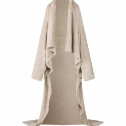 vidaXL Deken hoodie Beige F Flanel