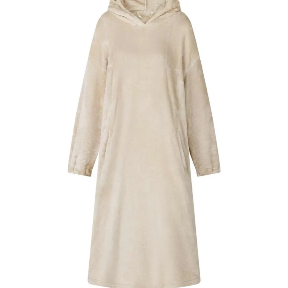 vidaXL Deken hoodie Beige s Flanel