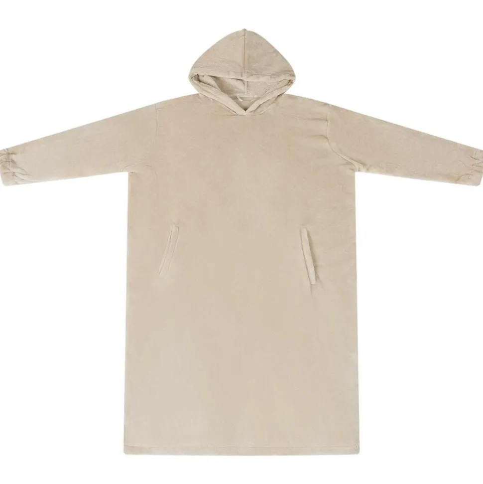 vidaXL Deken hoodie Beige s Flanel