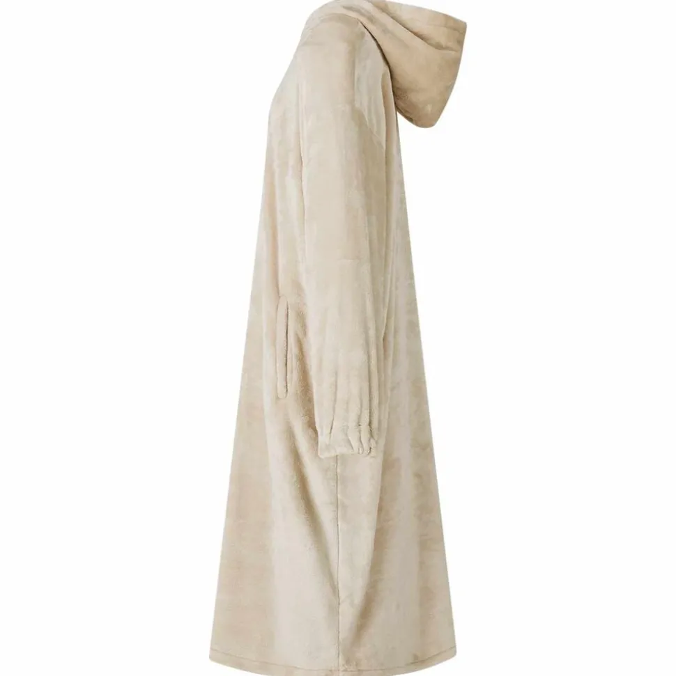 vidaXL Deken hoodie Beige s Flanel