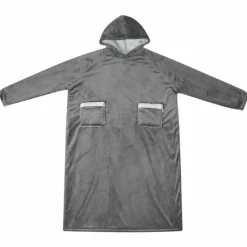vidaXL Deken hoodie Donkergrijs M Fleece en Flanel