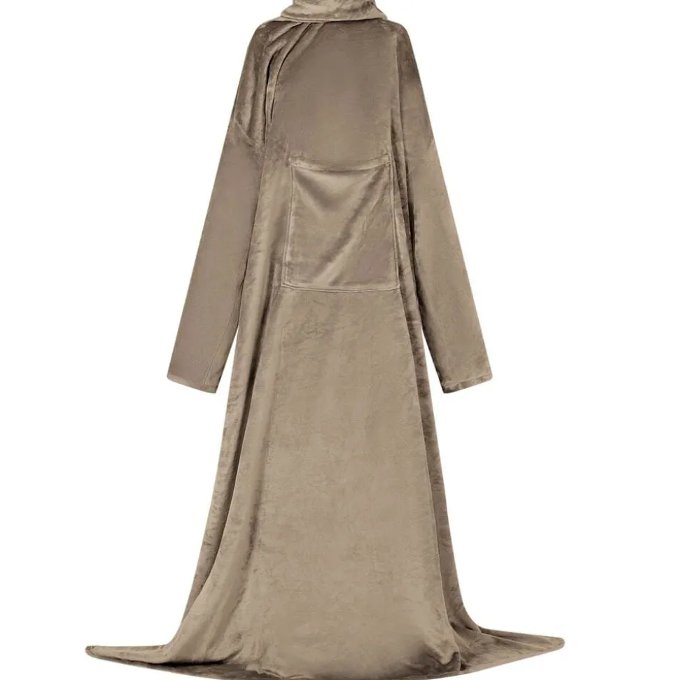 vidaXL Deken hoodie Kameel F Flanel