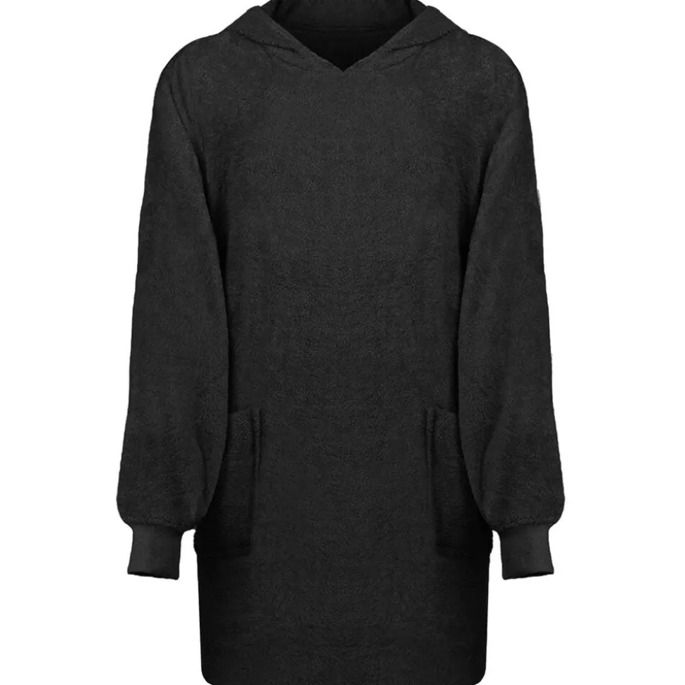 vidaXL Deken hoodie KINN Zwart L Katoen