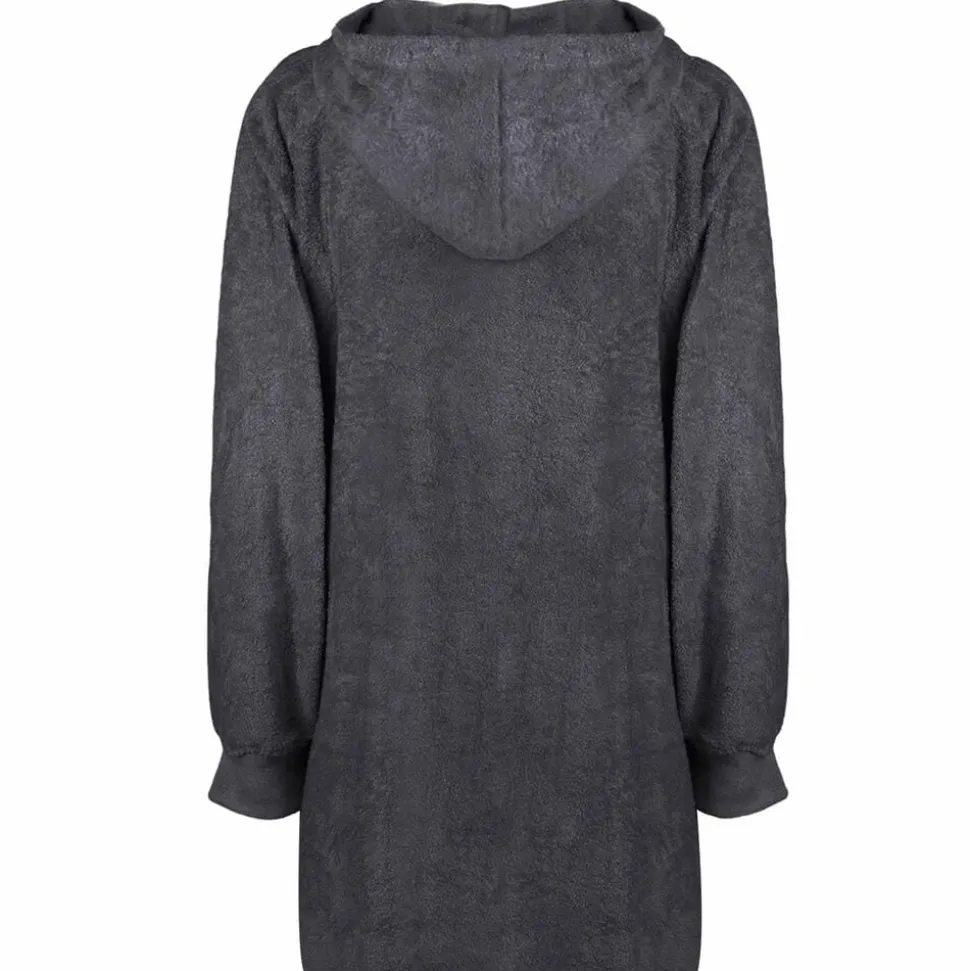 vidaXL Deken hoodie KINN Antraciet L Katoen