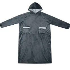 vidaXL Deken hoodie Marineblauw M Fleece en Flanel