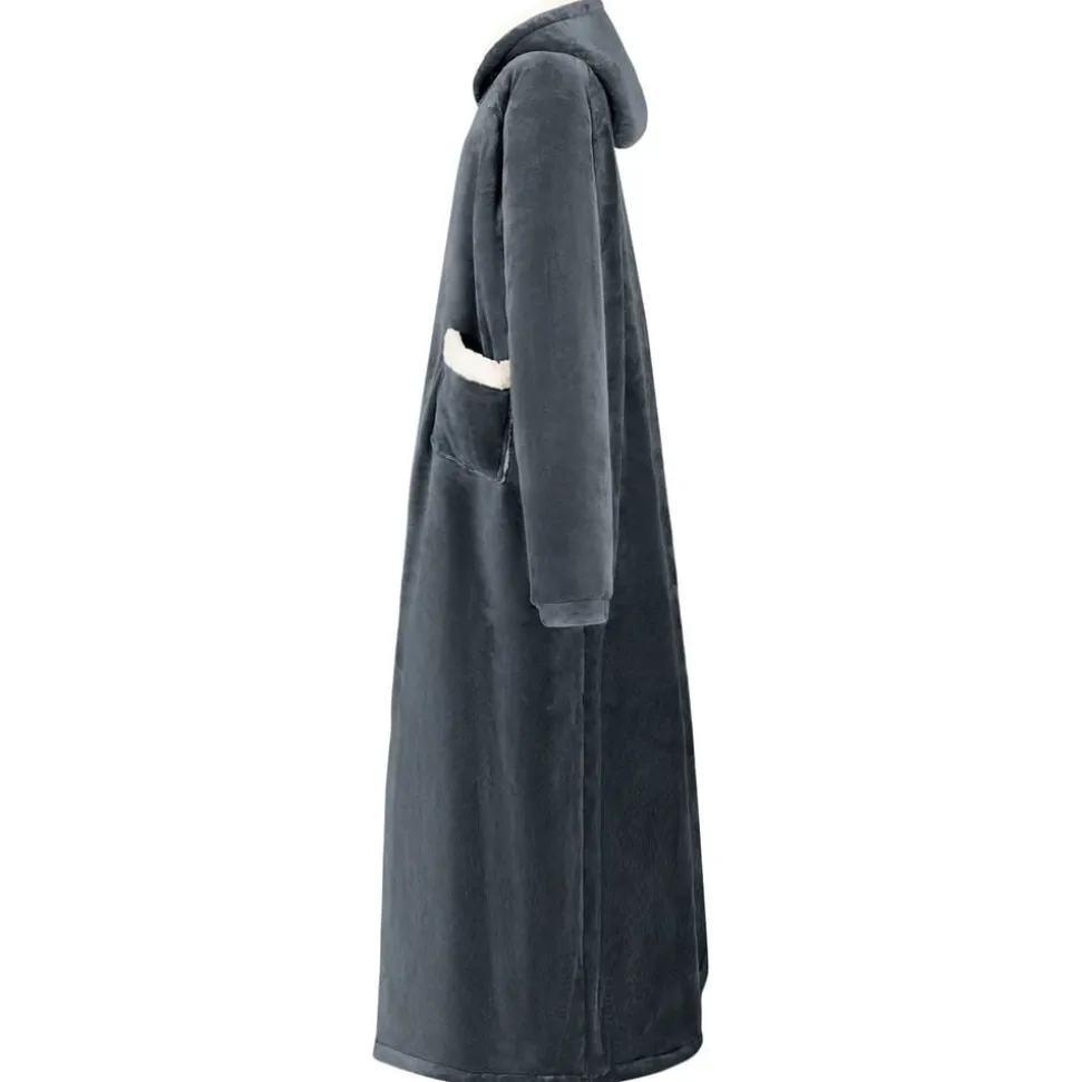 vidaXL Deken hoodie Marineblauw M Fleece en Flanel