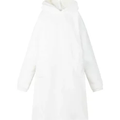 vidaXL Deken hoodie Wit M Fleece en Flanel