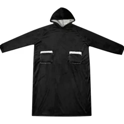 vidaXL Deken hoodie Zwart M Fleece en Flanel