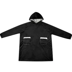 vidaXL Deken hoodie Zwart M Fleece en Flanel