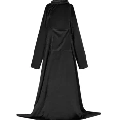 vidaXL Deken hoodie Zwart F Flanel