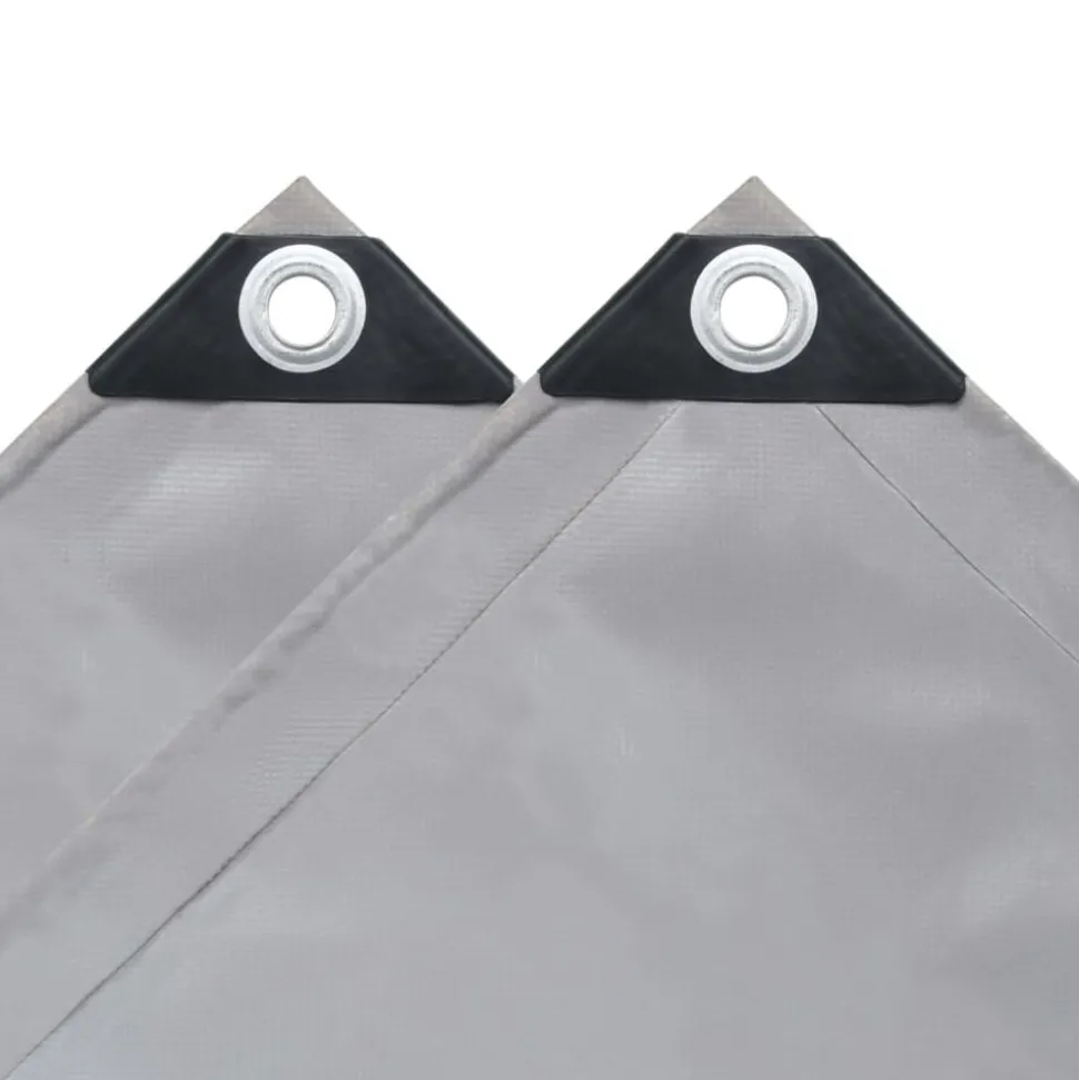 vidaXL Dekzeil 650 g/m² 2x3 m grijs