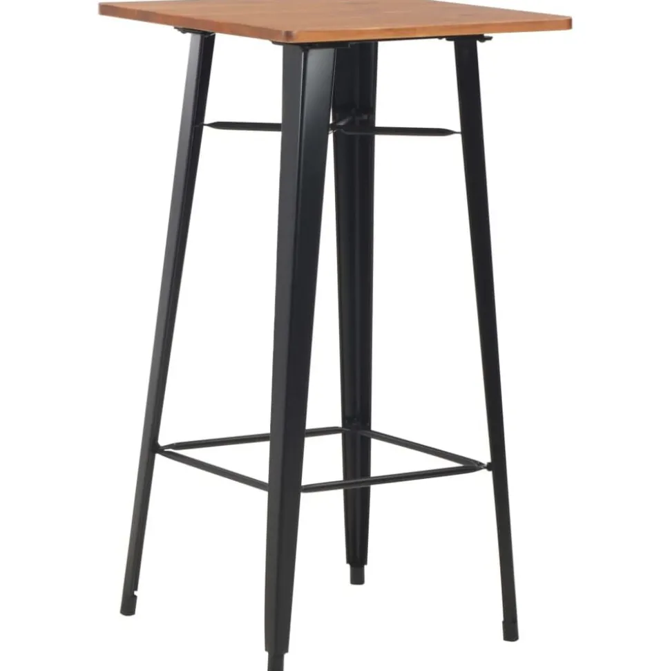 vidaXL 3-delige Barset staal bruin zwart