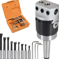 vidaXL 15-delige Boorgereedschapsset met MT2-F1-12 boorkop 50 mm