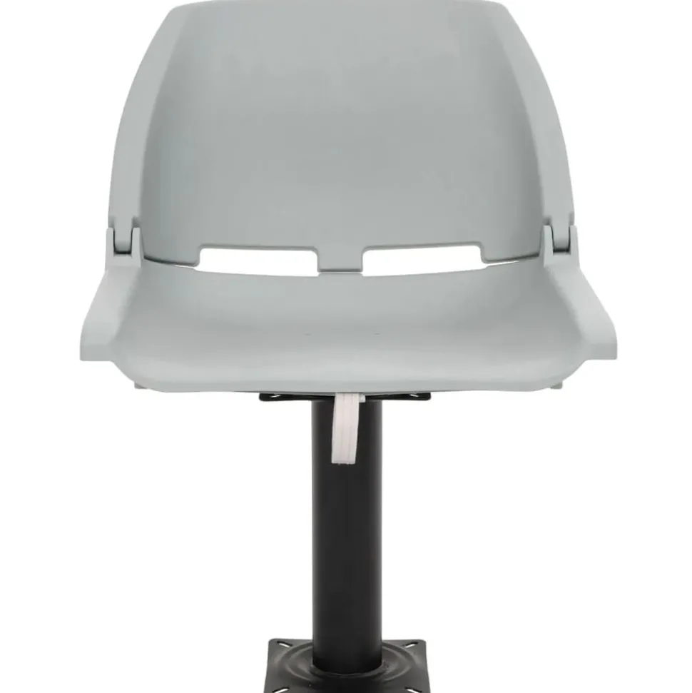 vidaXL 2-delige Bootstoelenset inklapbaar 48x51x41 cm grijs