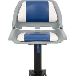 vidaXL 2-delige Bootstoelenset inklapbaar 48x51x41 cm blauw en wit